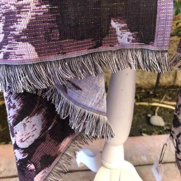 Nanette Lepore Floral Print Lightweight Scarf Wrap 78" x 57" - Picture 6 of 10